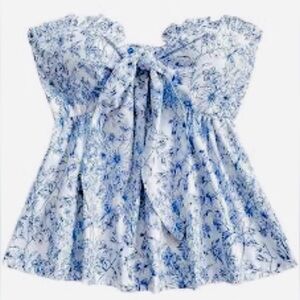 SHEIN Blue Floral Print Top